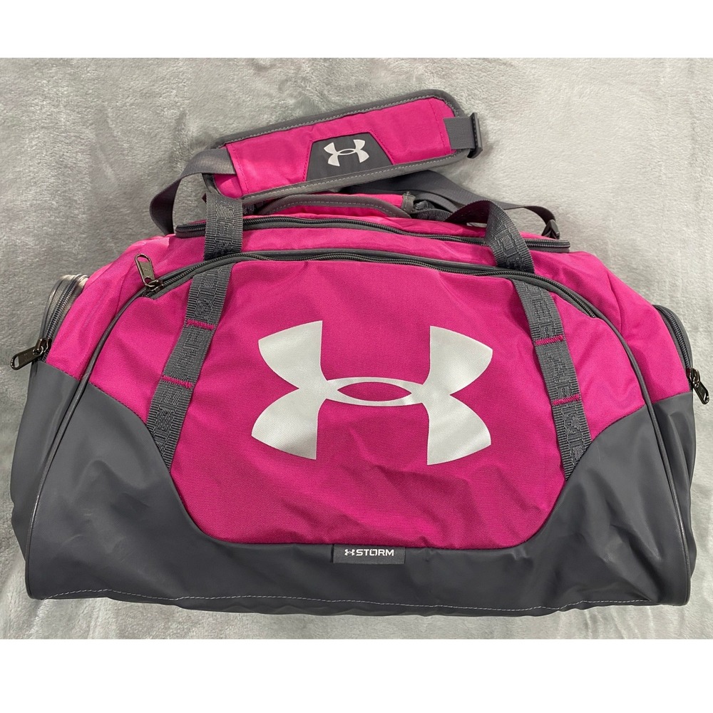Under Armour Undeniable 3.0 Duffel Bag Women Pink 1300214-654 38L Gym Sport